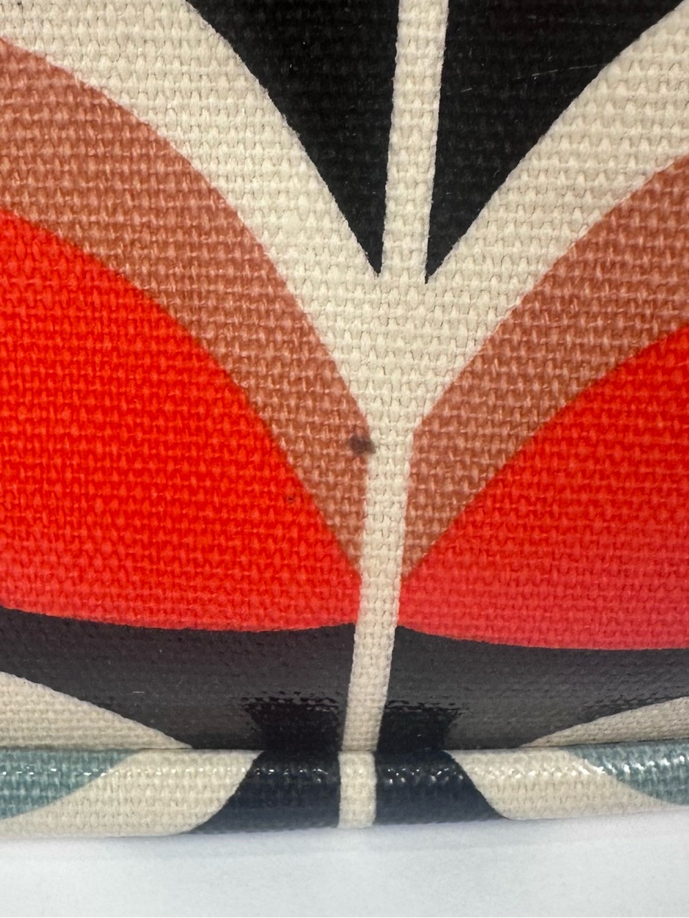 Orla Kiely Stem Print Coated Canvas Purse Retro Mod Floral Shoulder Tote Bag - Picture 14 of 16